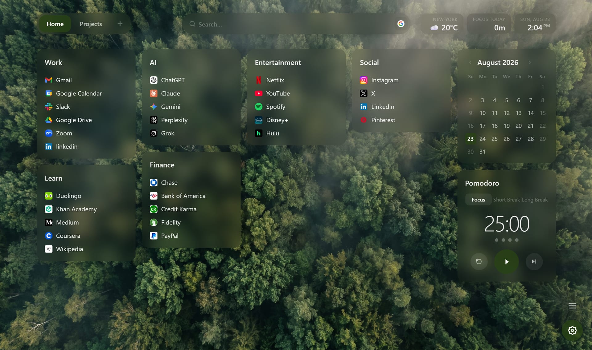 Markmez new tab with organized boards of bookmarks