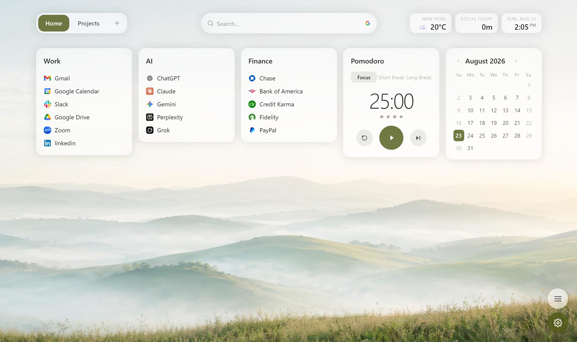 Markmez new tab with organized boards of bookmarks